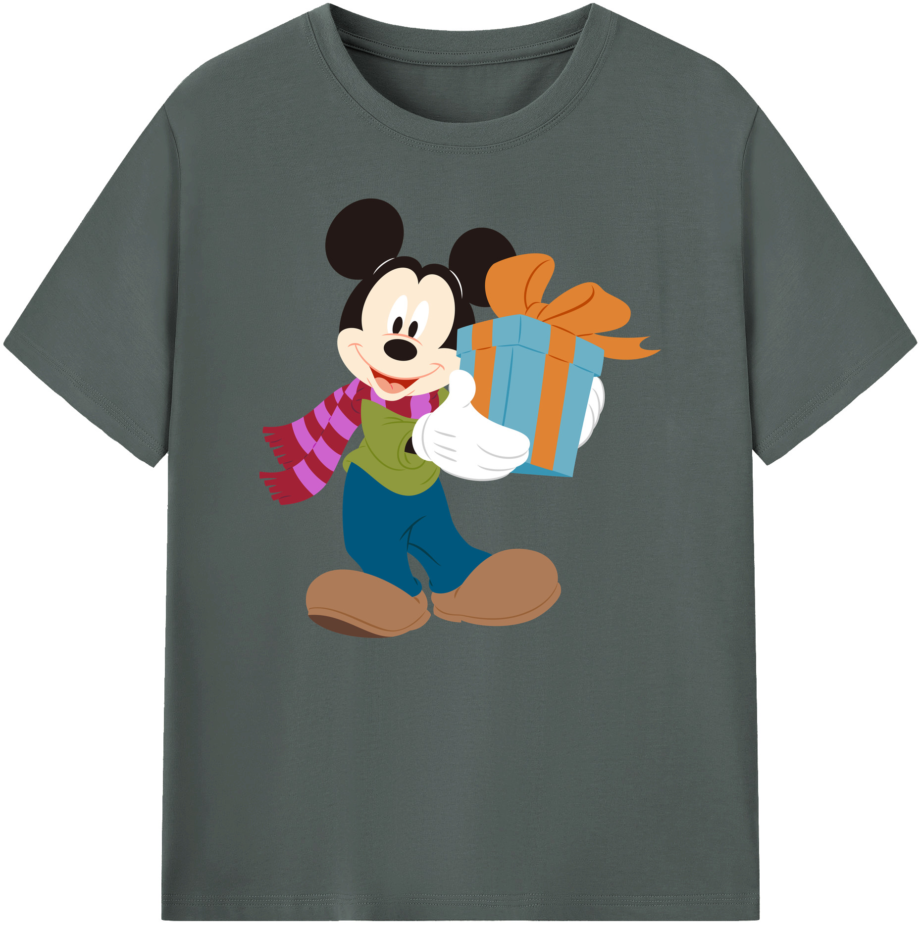 ミッキーマウス Mickey Mouse 綿100％ メンズ半袖Tシャツ｜肌触りやわらか＆通気性